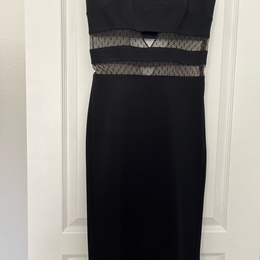 Black Strapless Sweetheart Sheath Dress